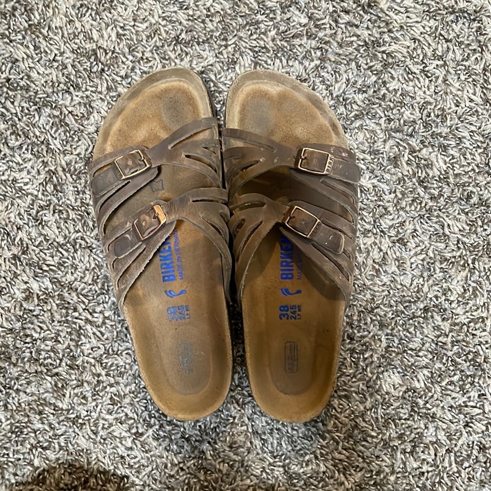 Birkenstock Sandals. Brown. Size 38.